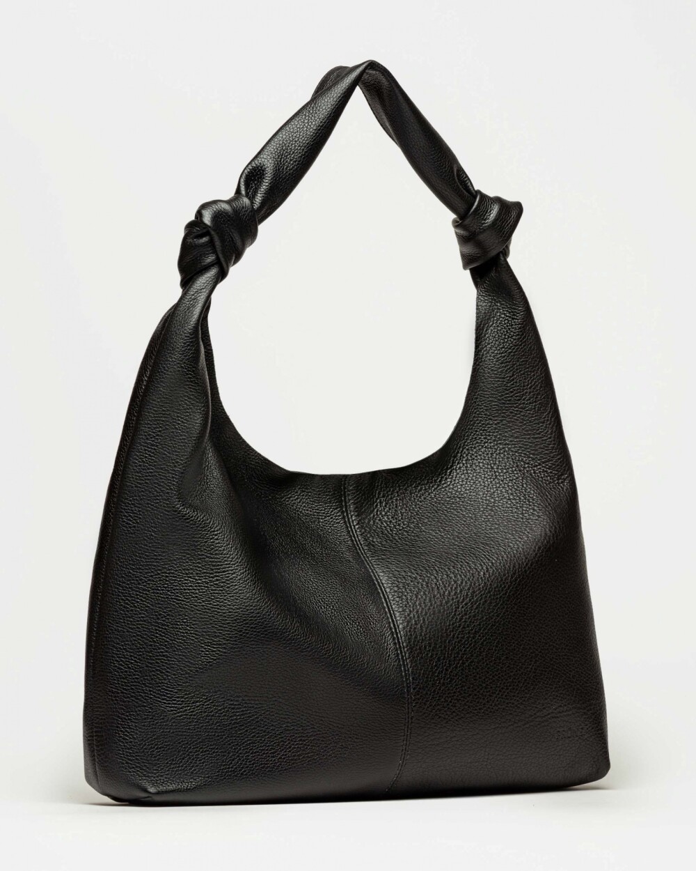 Cartera al hombro Juana en Cuero Negro