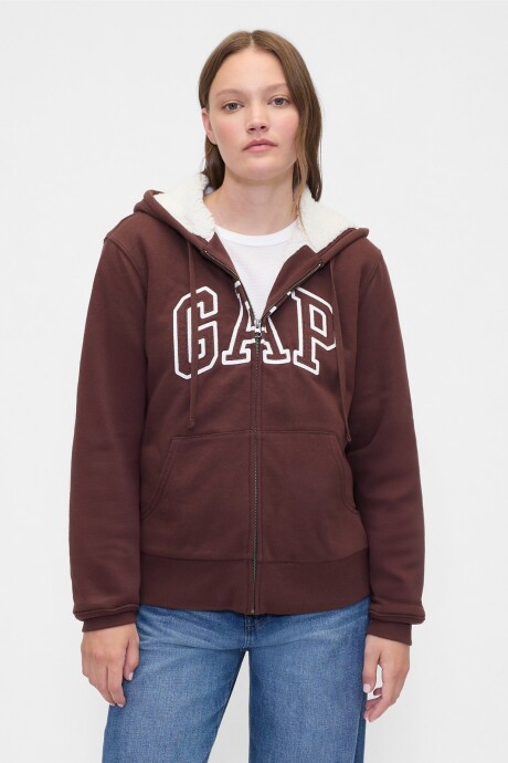 Canguro Con Corderito Logo Gap Mujer Chocolate Bar 041