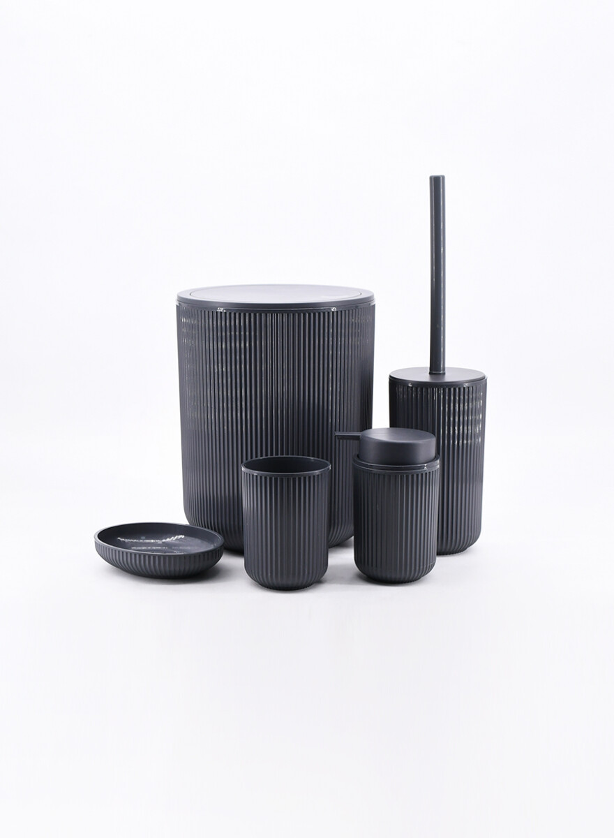 SET DE BAÑO 5 PIEZAS GRIS - GRIS 