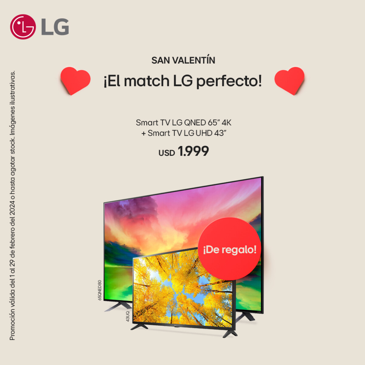 LG QNED 4K 65" 65QNED80 