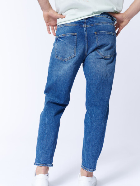 Pantalón de jean slim taper Azul Medio