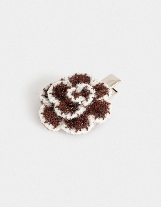 Piquitos Tejida Piquito Crochet Flor - Combinacion Bicolor