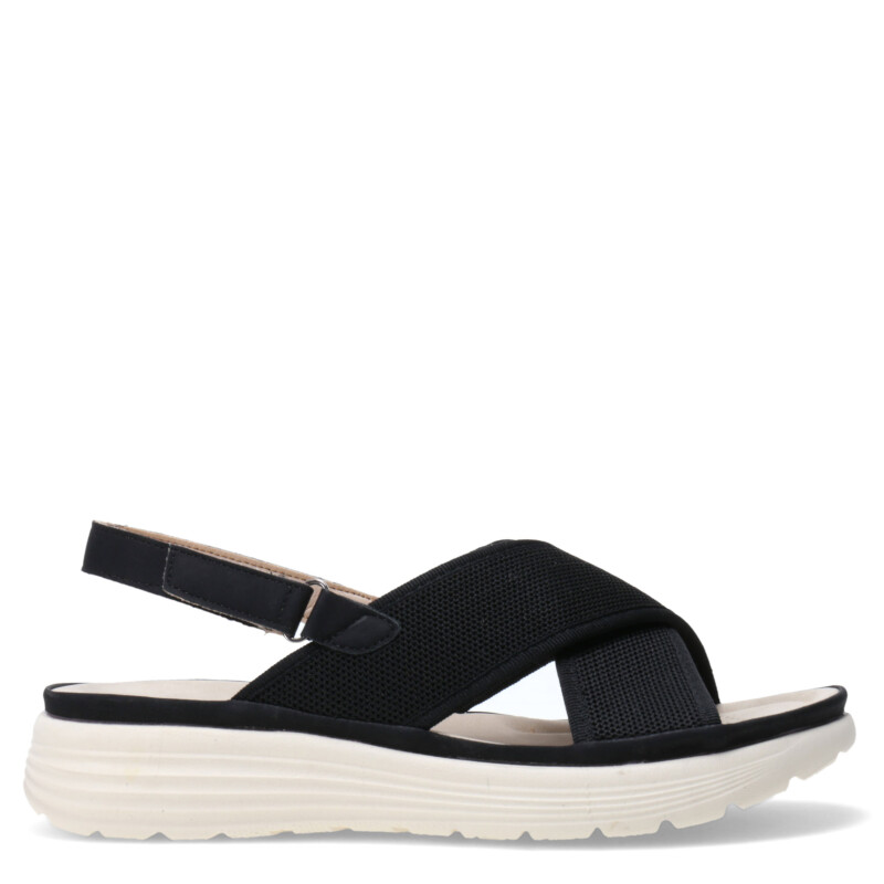 Sandalias de Mujer Lady Confort CHAPELLE con tiras cruzadas Negro