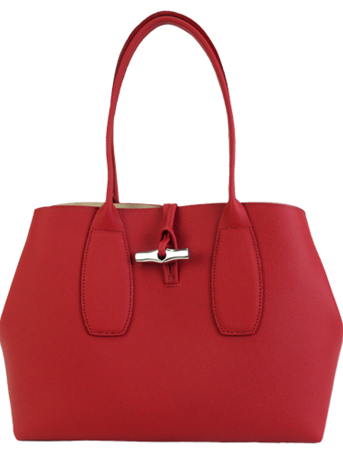 Longchamp -Cartera clásica de cuero, Roseau Essential Rojo