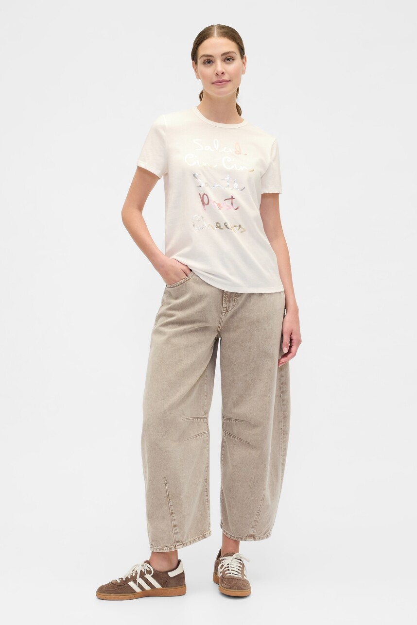 Remera Gràfico Manga Corta Mujer New Off White