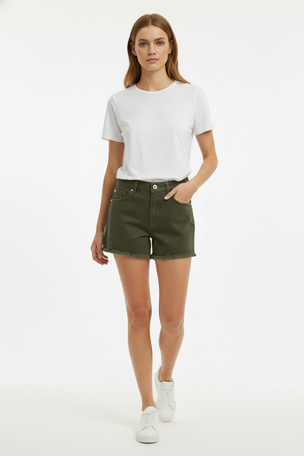 Short Olcar Verde Oliva Oscuro