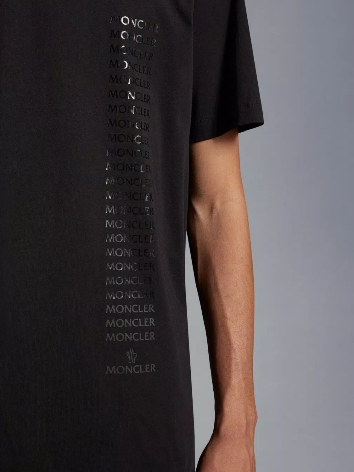 Moncler -Remera de algodón, Moncler Negro