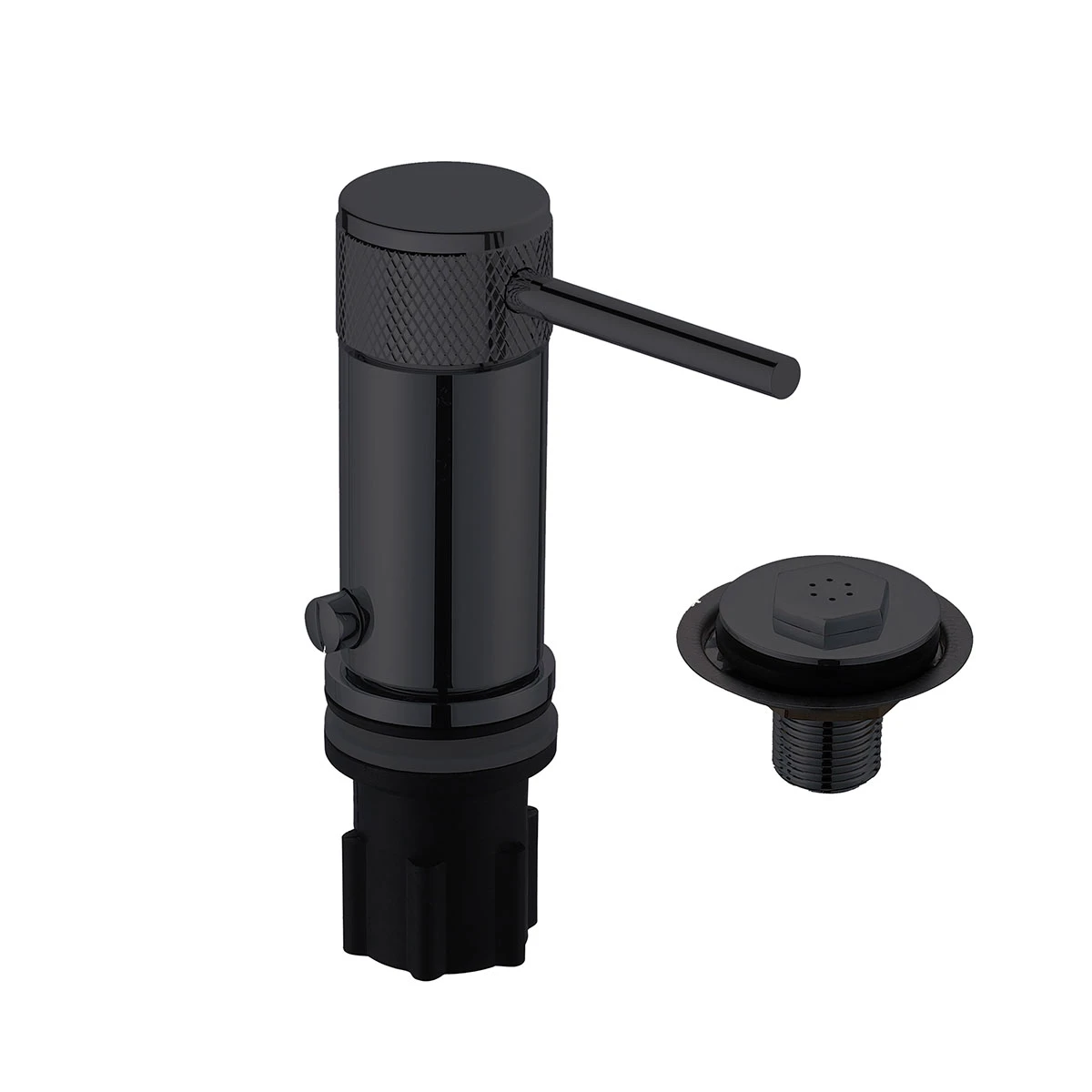 Griferia Bidet Con Transferencia En Negro Mate - Serie Fasano 