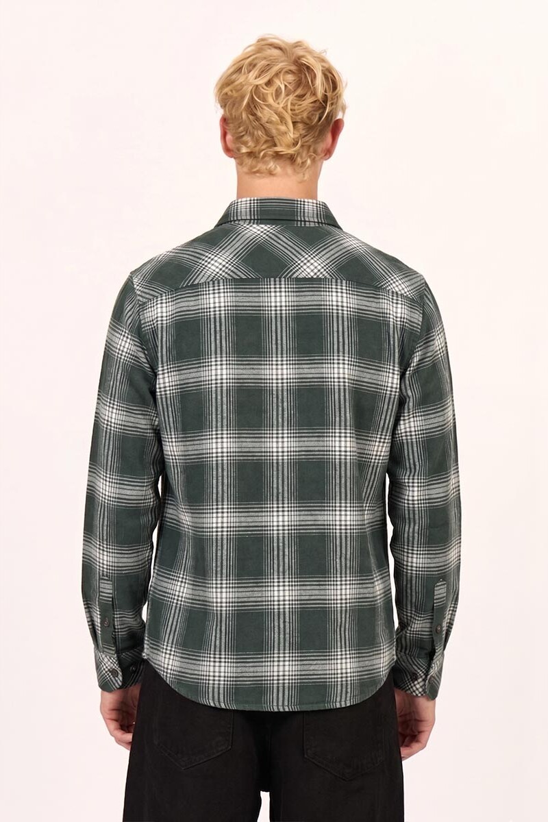 CAMISA COASTLINE FLANNEL J-negro