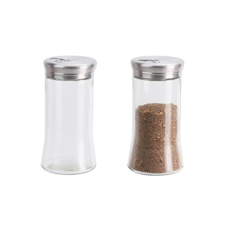 Set x2 Salero y Pimentero 100 ml TRANSPARENTE