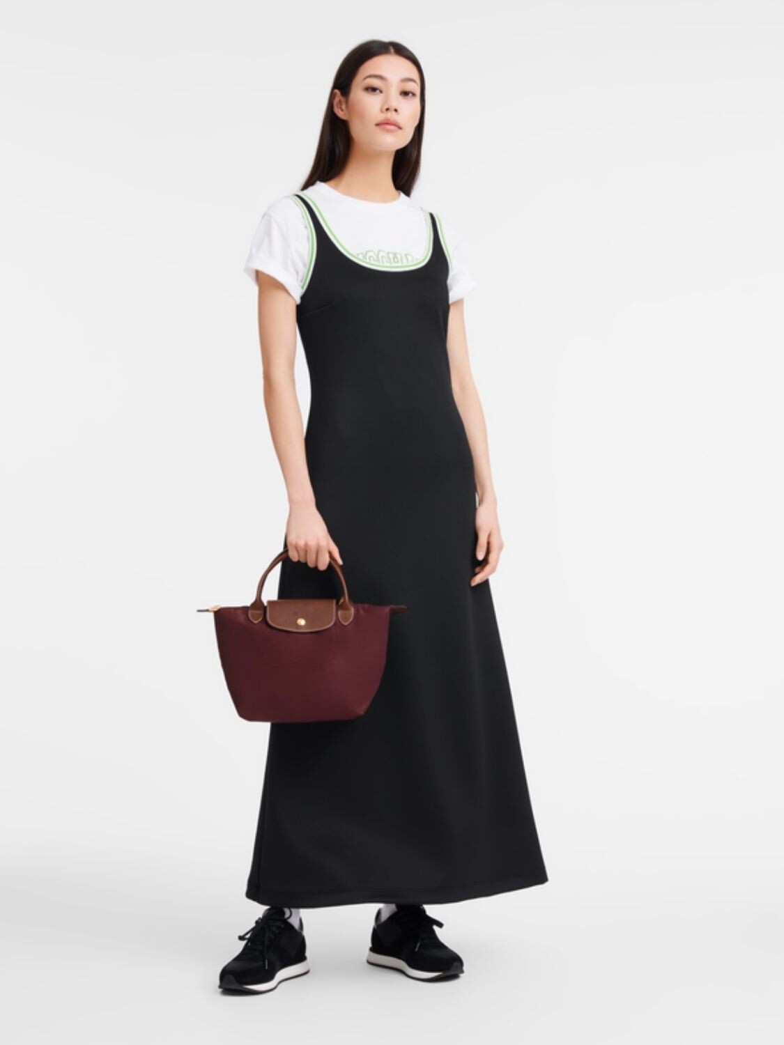LONGCHAMP - LE PLIAGE ORIGINAL, CARTERA DE MANO S Bordó