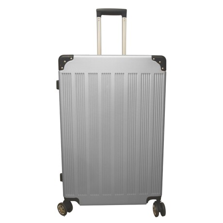 Valija Grande Rígida Ruedas 360° Candado Esquinas Reforzadas Gris