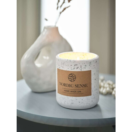 Vela aromática HEINI Ø9xA10cm terrazo Crudo