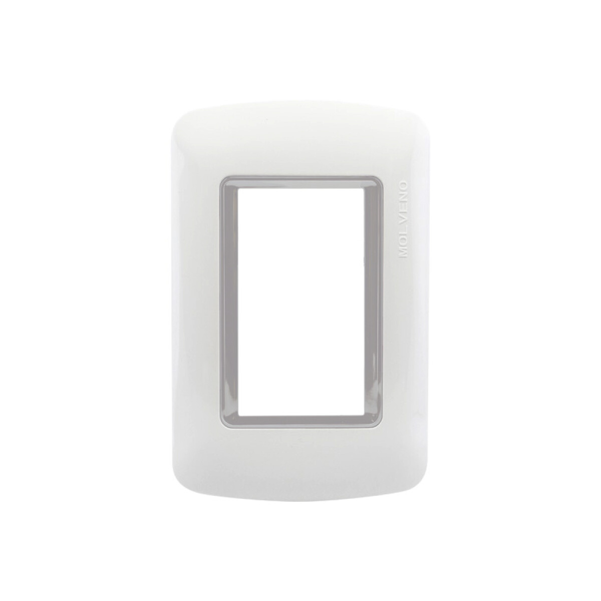 Plaqueta p/3 módulos con aro plata - Atenea Plus - M48608 