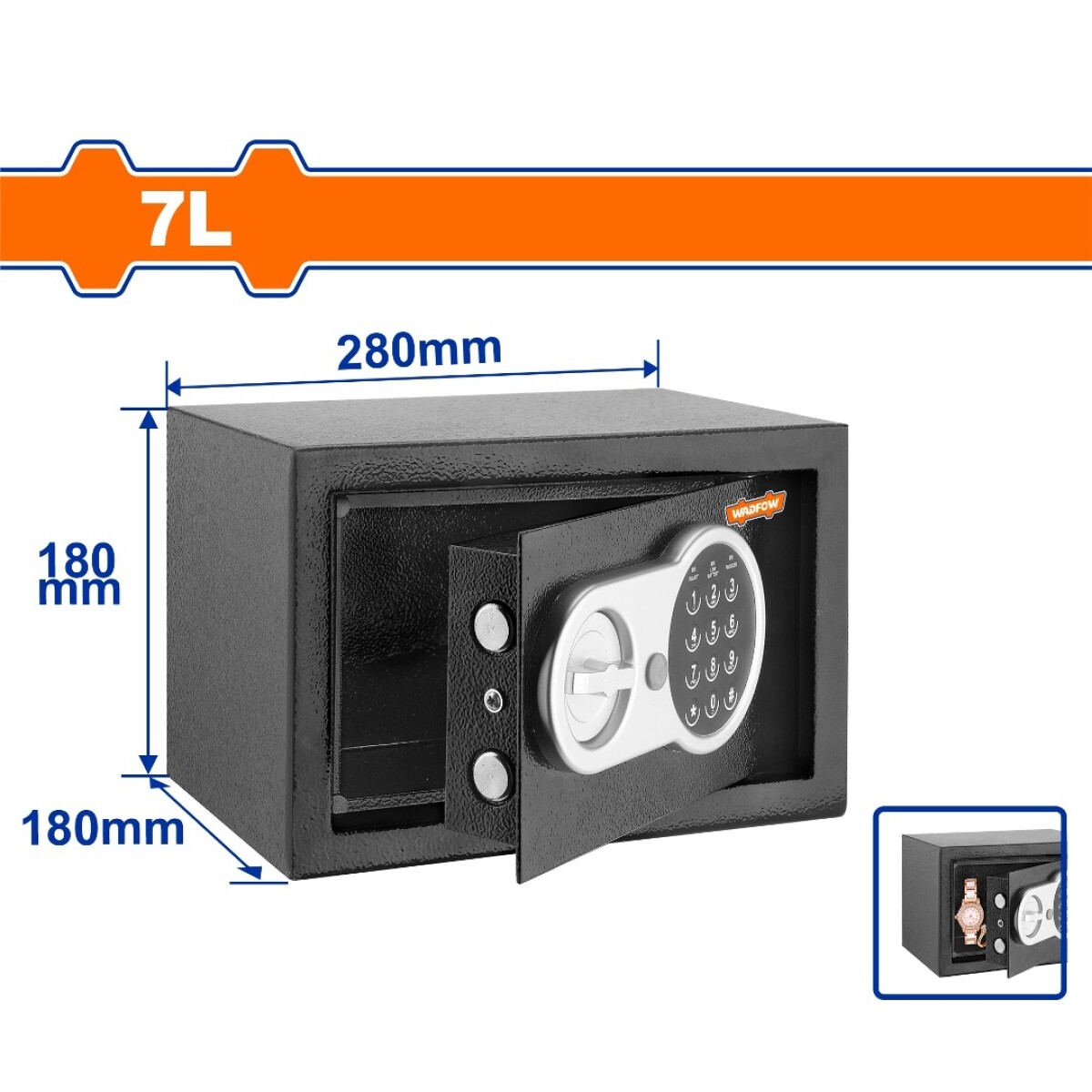 Caja Fuerte Digital Wadfow WEB1518 7L Universo Binario 