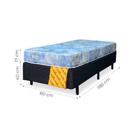 Sommier PUELO - 1 Plaza - Reversible - Espuma suave - Base Box - 188x80x57 cm - Hasta 75kg Sommier PUELO - 1 Plaza - Reversible - Espuma suave - Base Box - 188x80x57 cm - Hasta 75kg