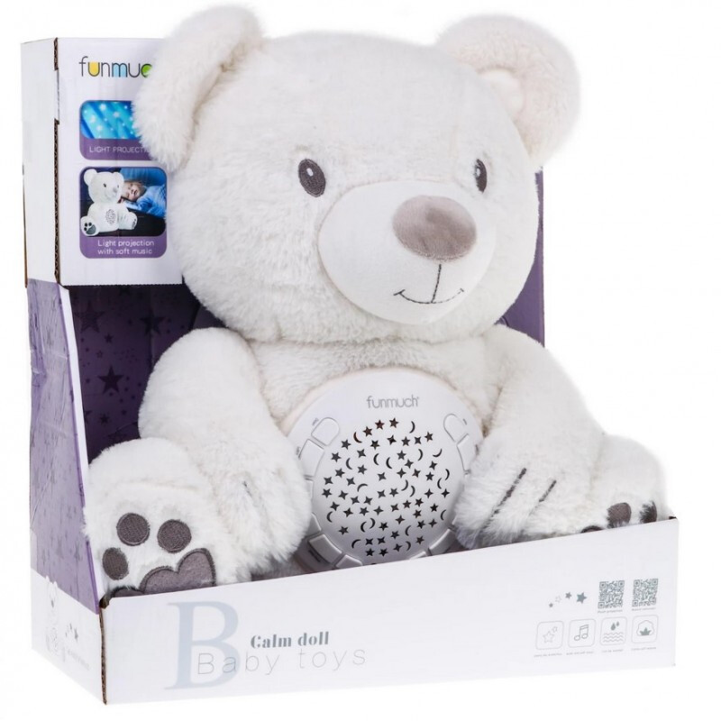 Proyector Velador de Peluche con Musica y Luz Oso