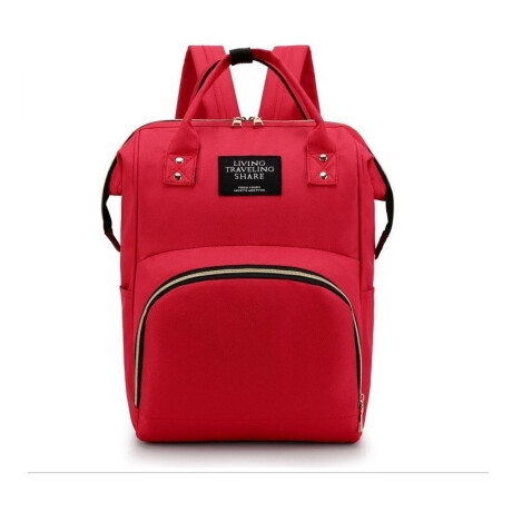 Bolso Mochila Maternal Bebe Resistente Impermeable Madre Rojo