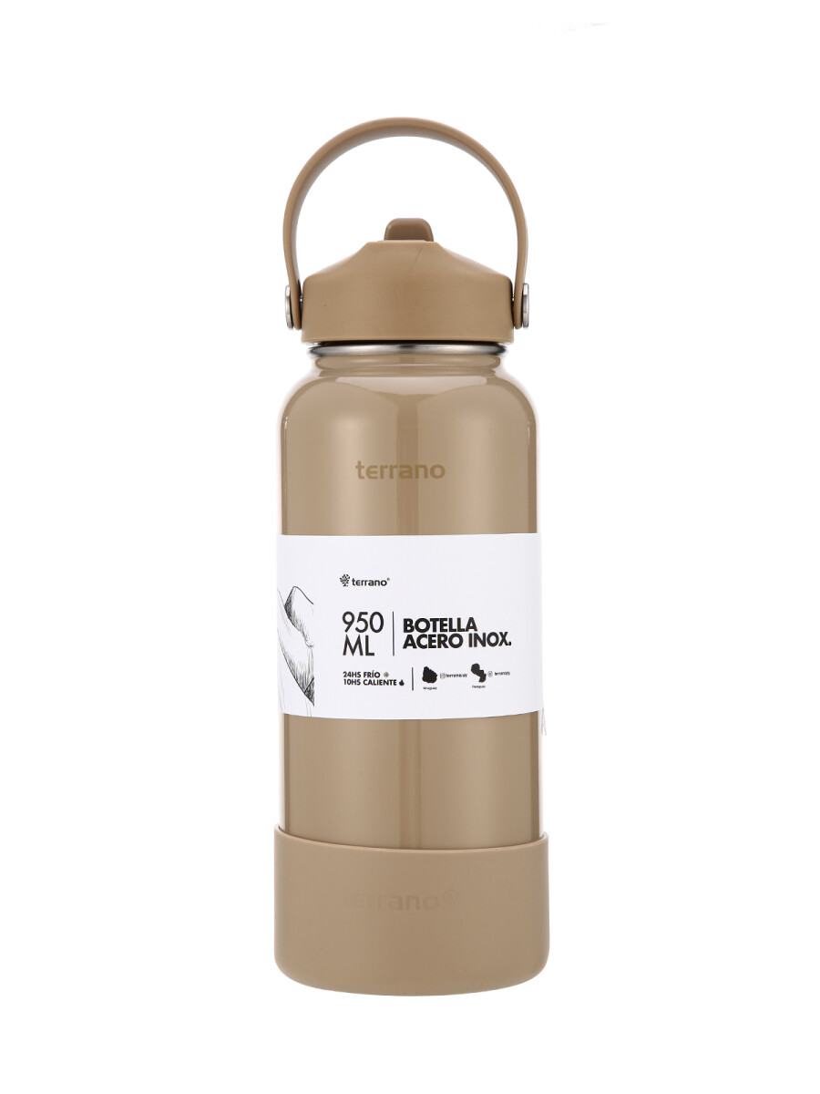 Botella Térmica con Pico 950mL. - Arena Metalizado 
