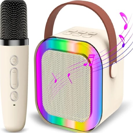 Parlante Karaoke Bluetooth Con Luces Led Y Micrófono 001