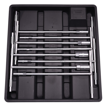 JUEGO DE LLAVES T DE DADO CON MANGO 8 PZAS PRO HARDEN ++ Sin color