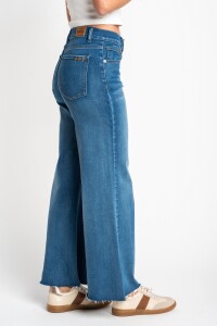 Jean Flared Wide Leg Denim
