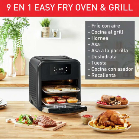 Horno Grill Y Freidora De Aire Moulinex - Easy Fry Oven & Grill 9 Funciones - 8 Programas Hasta 3 Comidas A La Vez