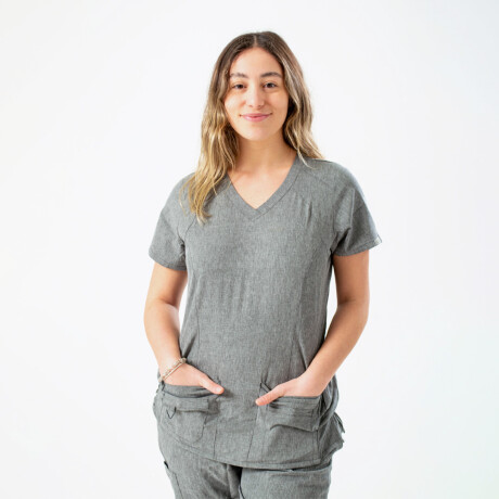 CASACA UNISTORE MODELO ABRIL GRIS MELANGE CASACA UNISTORE MODELO ABRIL GRIS MELANGE