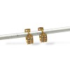 Caravanas Aros Zirconia doble fila y oro - Oro bajo - Zirconia- CA8149 conpiedra