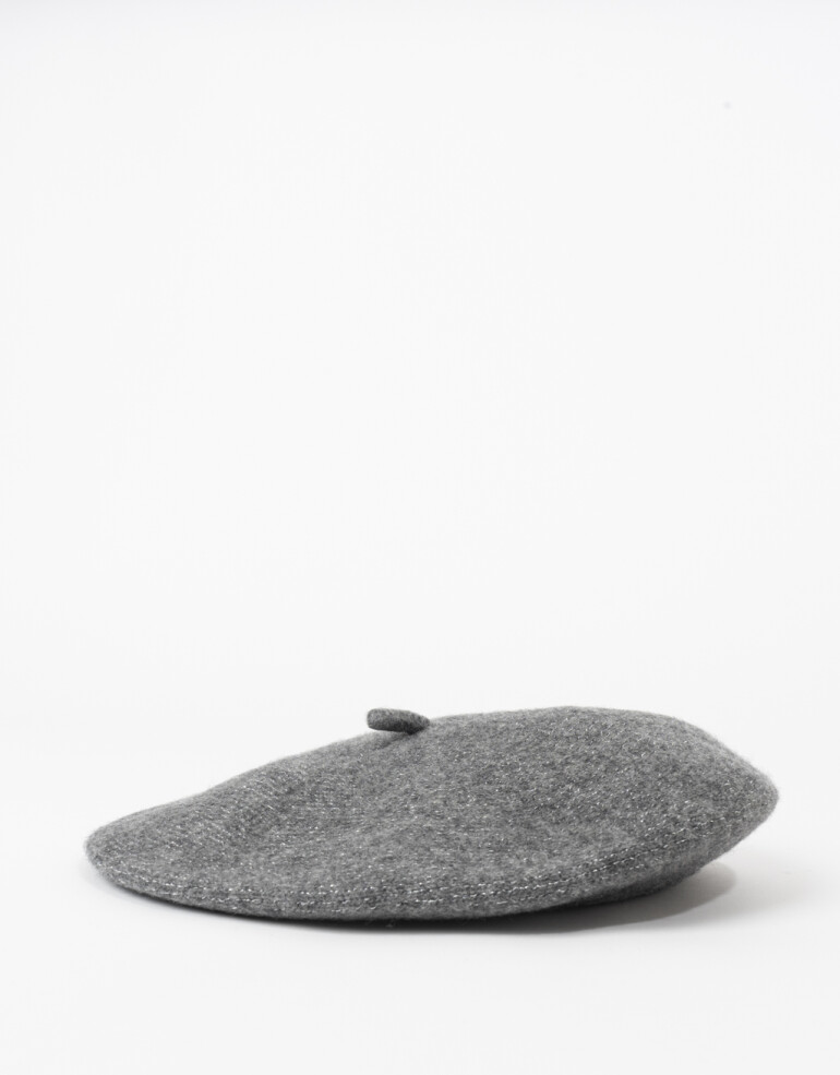 Boinas Plano Boina Con Lurex - Gris Medio
