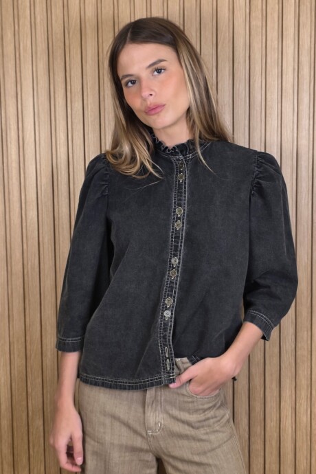 Camisa Carlita Denim Negro
