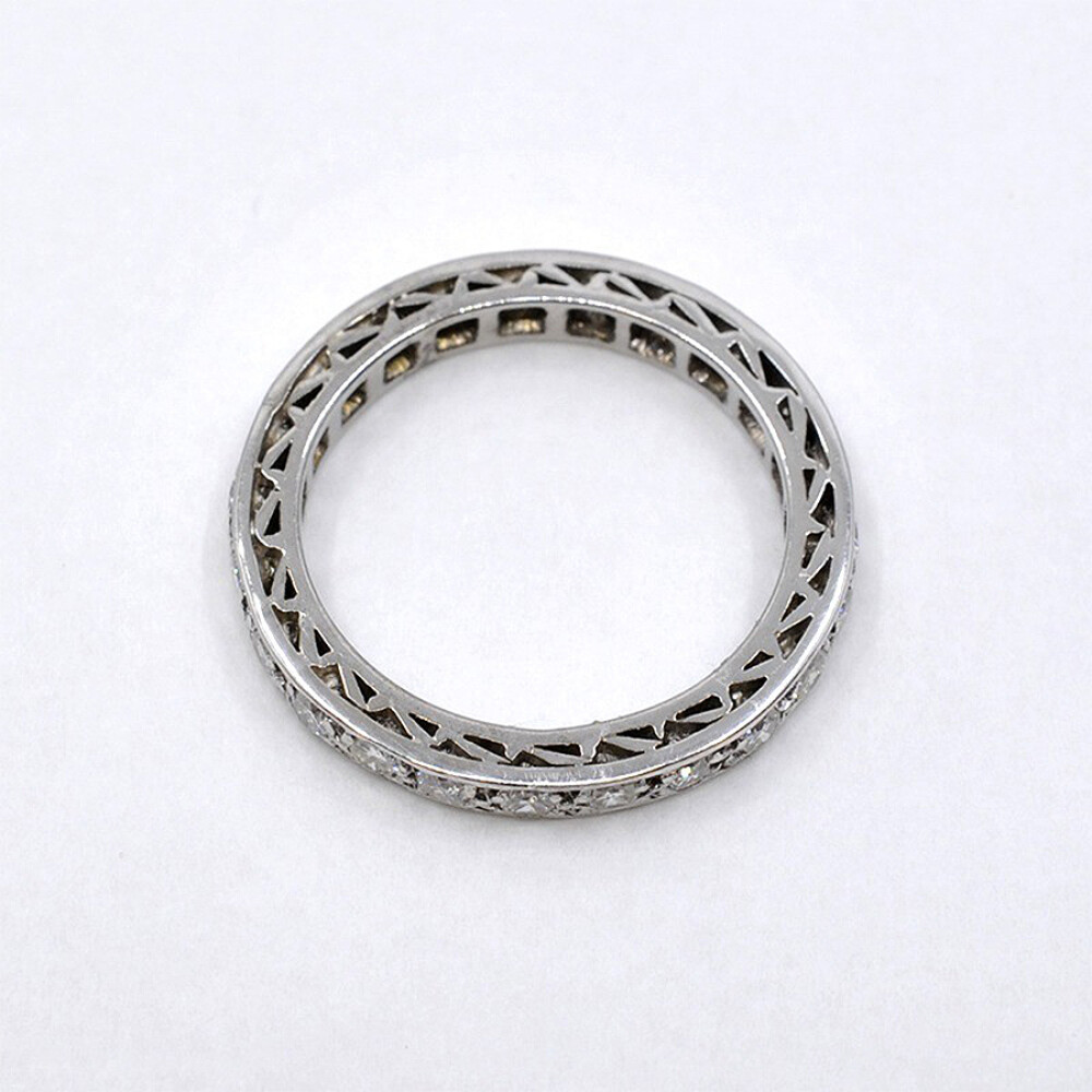Anillo Sin Fin Antiguo En Oro 18K Y Brillantes Anillo Sin Fin Antiguo En Oro 18K Y Brillantes