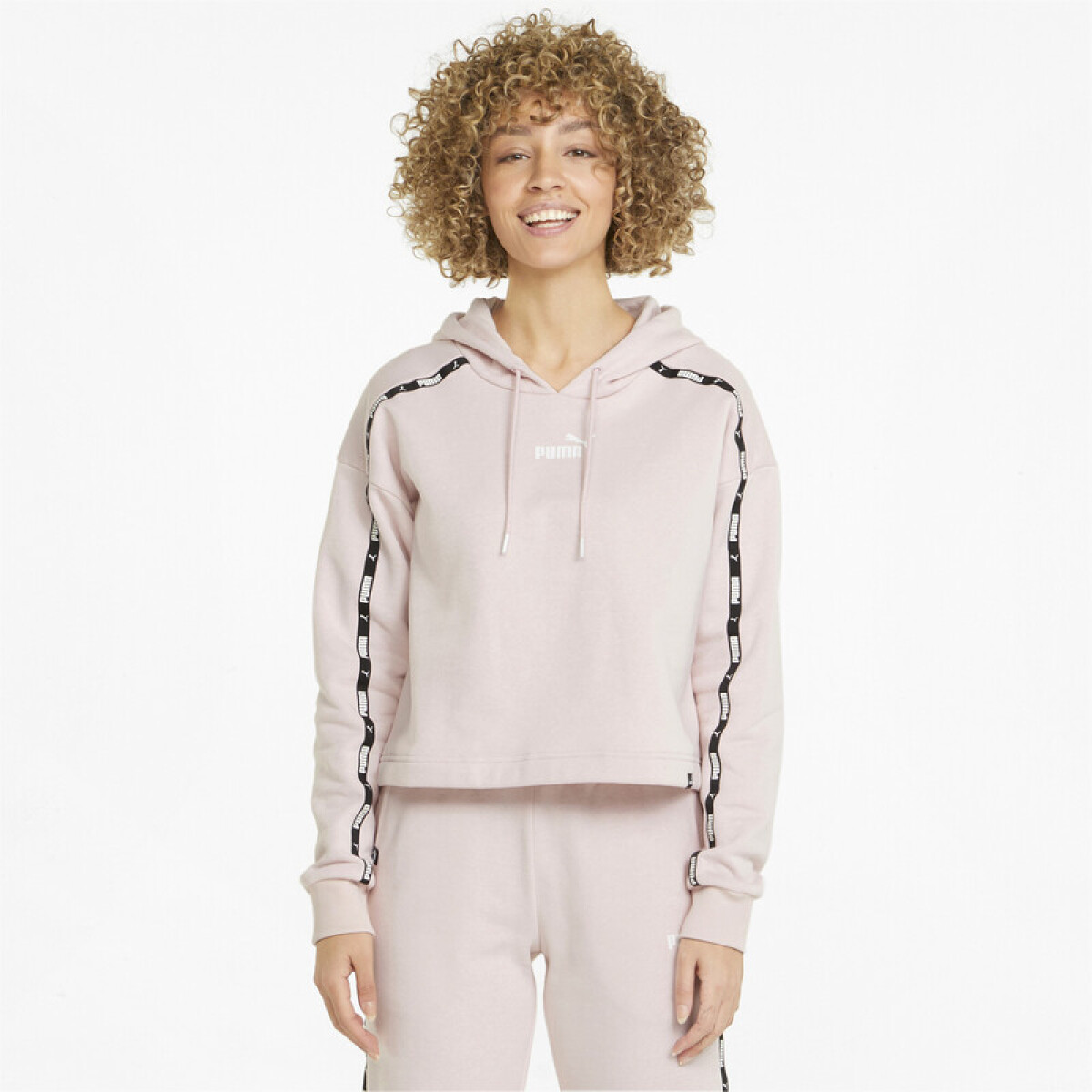 Power Tape Crop.hoodie FL 84909316 - Rosa 