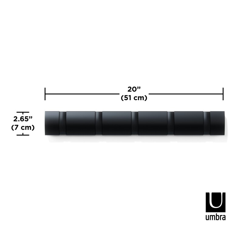 Perchero de pared x5 ganchos Flip Perchero de pared x5 ganchos Flip