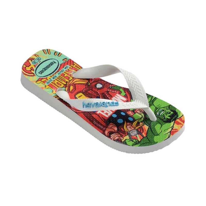 Sandalias Havaianas Kids Top Marvel Ii Niños Blanco/blanco/azul