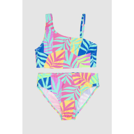 Bikini ruffle 6-18a Verde mili/esmeralda