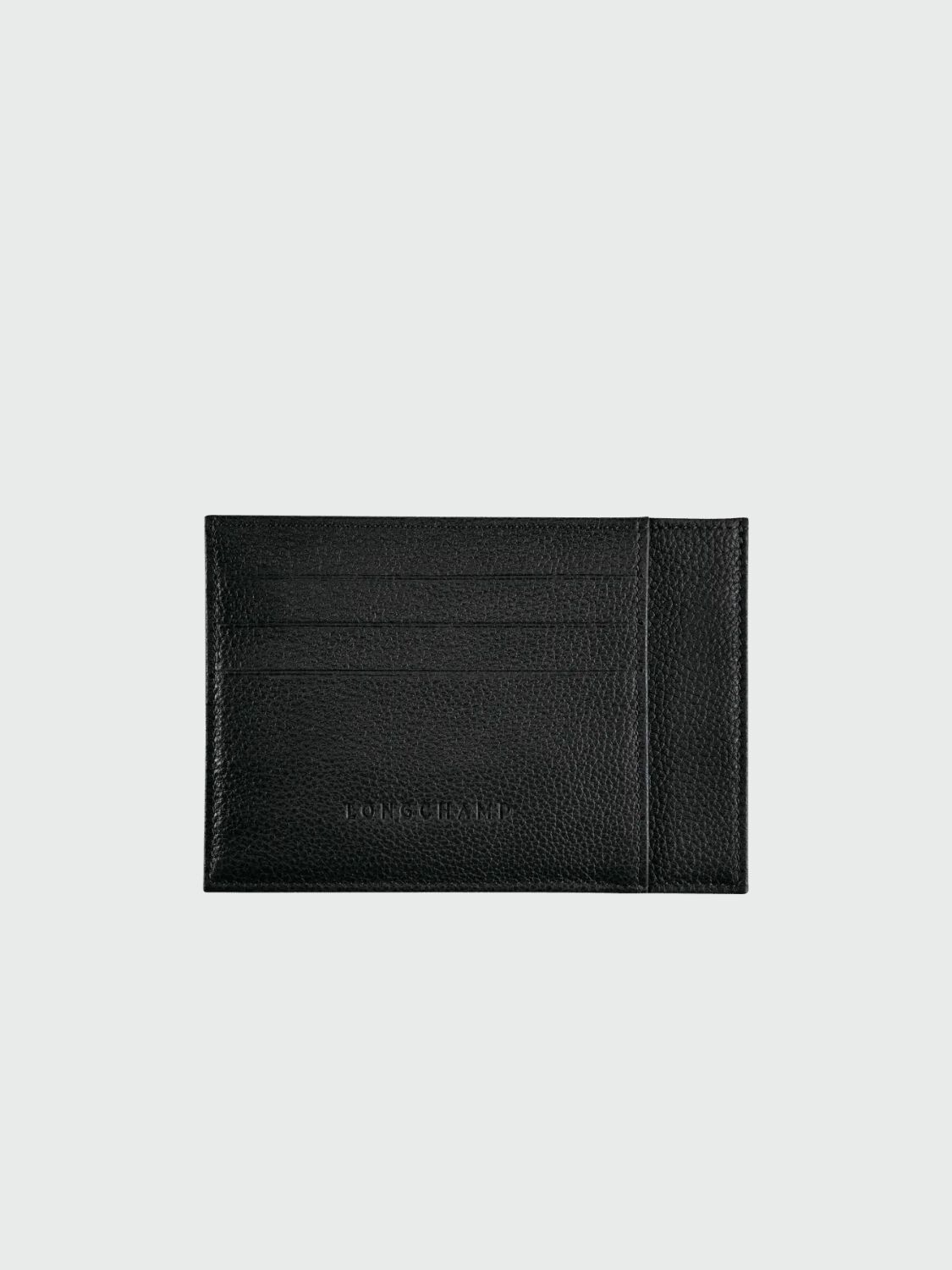 Longchamp -Tarjetero de cuero, Le Foulonné Negro
