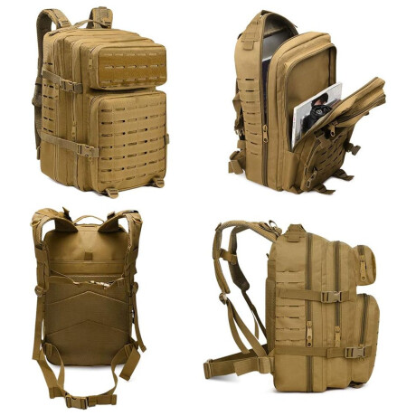 Mochila Táctica Estilo Militar para Camping Senderismo Viaje Caqui