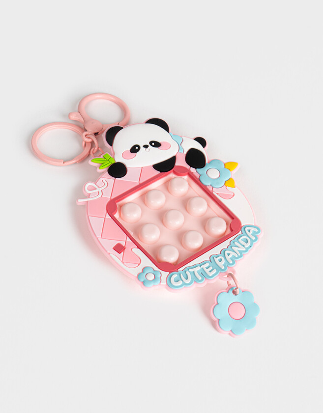 Llavero Llavero Y Charm Pop It Panda - Combinacion Multicolor