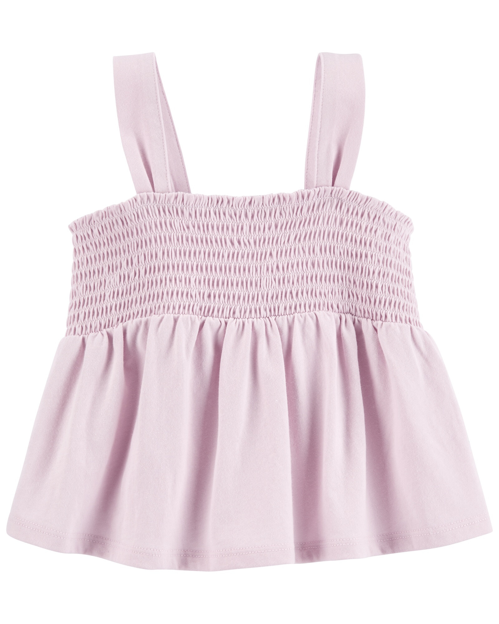 Musculosa arrugada con tiras, rosada. Talles 2-5T Sin color