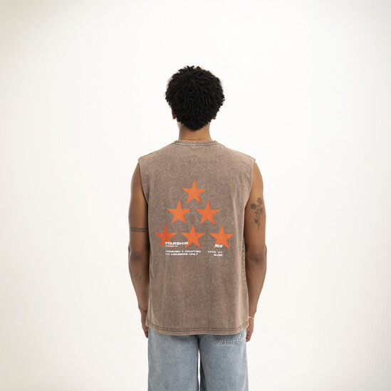 Musculosa Pulau Starship Marrón