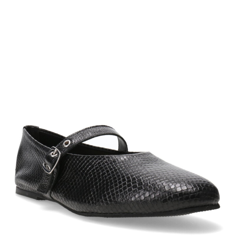 Zapatos de Mujer Miss Carol Efecto Croco Negro