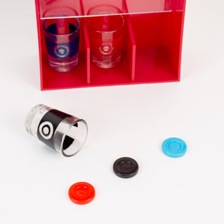 Juego de embocar fichas con shots Tiro de suerte Sc