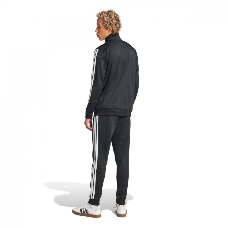 Conjunto Sportswear Basic 3 Franjas Tricot de Hombre Negro