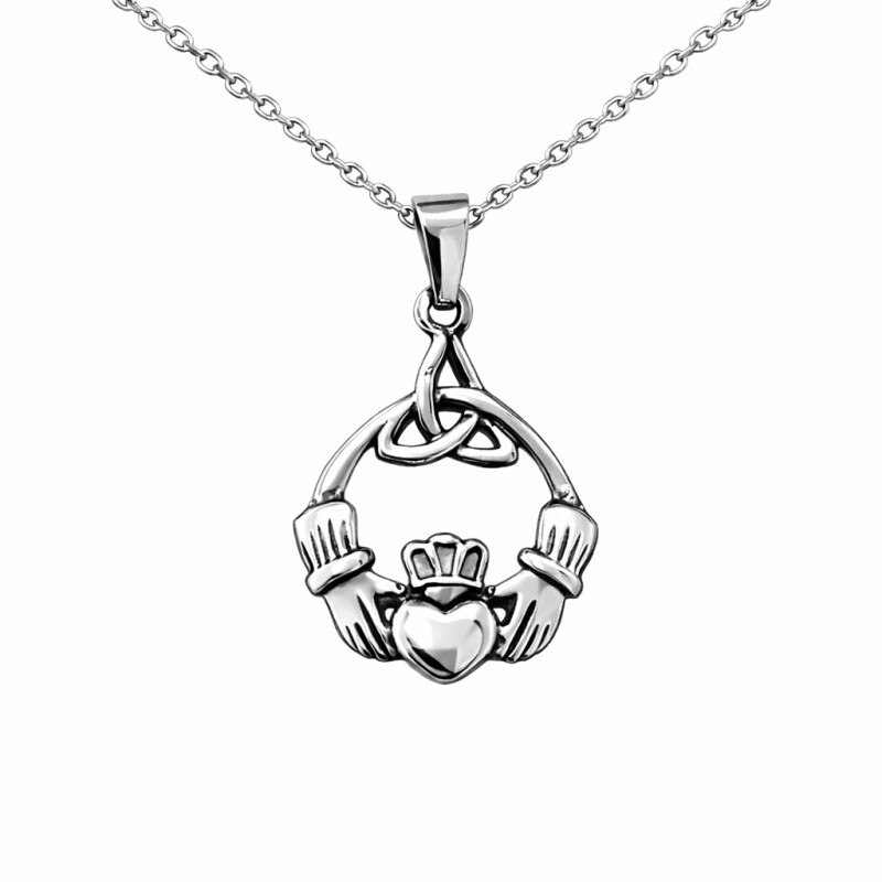 Dije Simbolo Claddagh- Plata 925 - Sin Piedra- CP6581 conpiedra