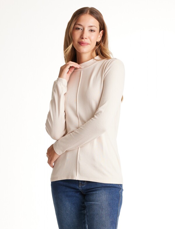Polera Pespunte BEIGE