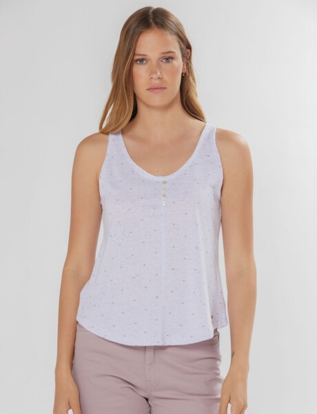 MUSCULOSA CON BOTONES Blanco