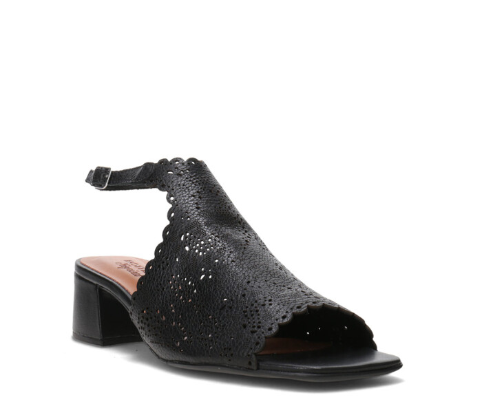 Sandalias de Mujer Bottero Cuero Calado Negro