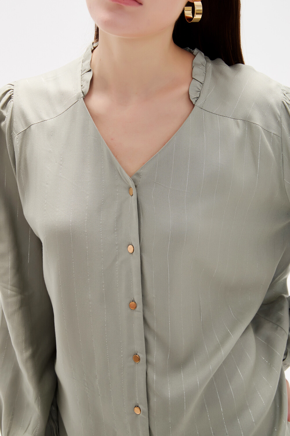 Camisa Blova Verde Azulado
