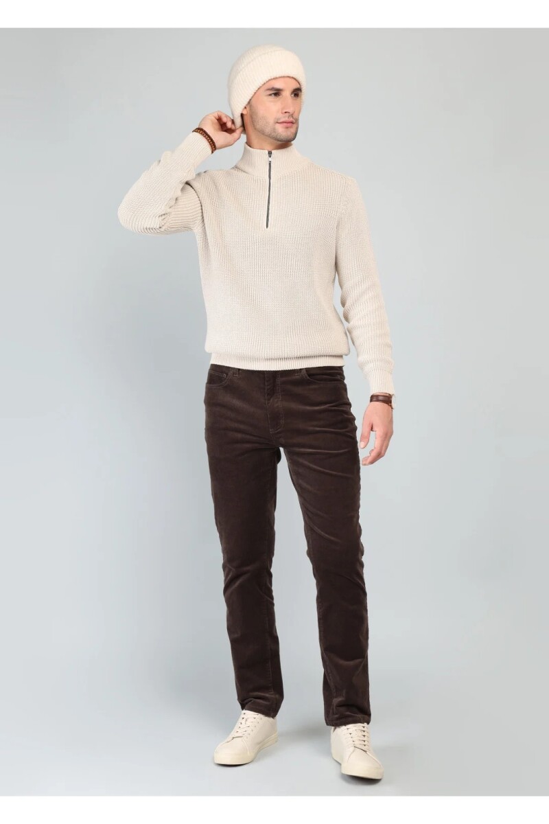 Sweater Medio Cierre Arrow BEIGE